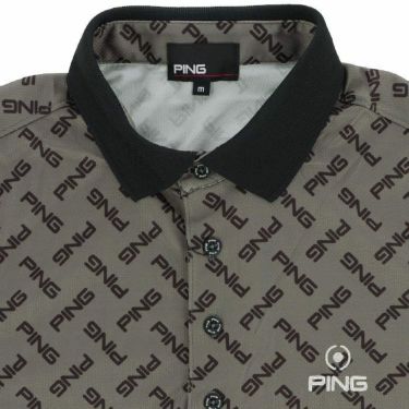 ピン PING　メンズ ロゴプリント 総柄 半袖 リブ衿 ポロシャツ ＆ 長袖 ハイネック インナーシャツ 621-4160209　2024年モデル 詳細4