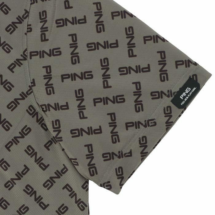 ピン PING　メンズ ロゴプリント 総柄 半袖 リブ衿 ポロシャツ ＆ 長袖 ハイネック インナーシャツ 621-4160209　2024年モデル 詳細5
