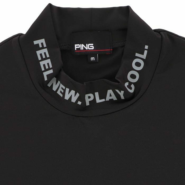 ピン PING　メンズ ロゴプリント 総柄 半袖 リブ衿 ポロシャツ ＆ 長袖 ハイネック インナーシャツ 621-4160209　2024年モデル 詳細7