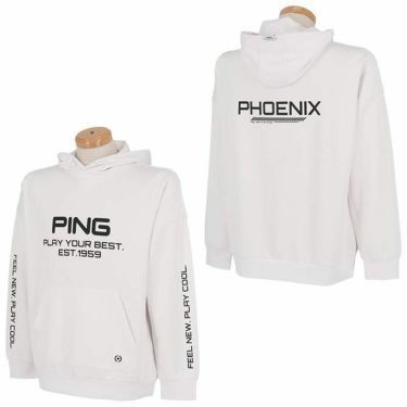 ピン PING　メンズ ロゴプリント ダンボールニット 長袖 ドロップショルダー プルオーバー フーディー 621-4162105　2024年モデル 詳細2