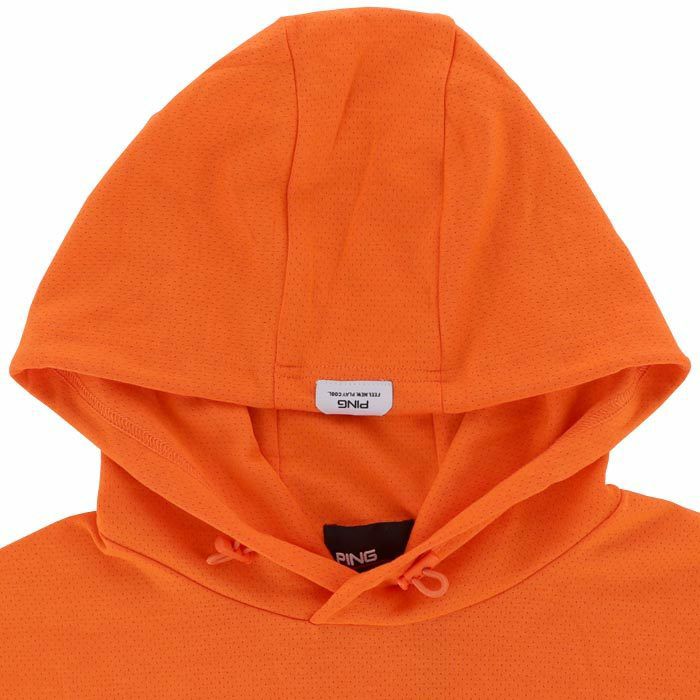 ピン PING　メンズ ロゴプリント ダンボールニット 長袖 ドロップショルダー プルオーバー フーディー 621-4162105　2024年モデル 詳細4