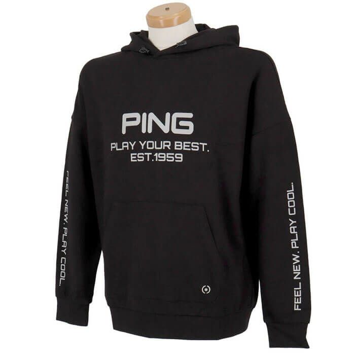 ピン PING メンズ ロゴプリント ダンボールニット 長袖 ドロップ
