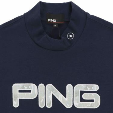 ピン PING　メンズ ボタニカルロゴデザイン UVケア ストレッチ 半袖 ハイネックシャツ 621-4167201　2024年モデル 詳細3