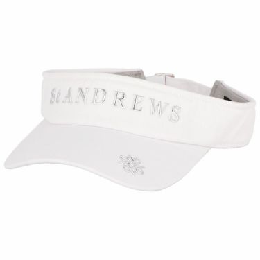 セントアンドリュース St ANDREWS　ユニセックス 立体ロゴ サンバイザー 042-4987252 030 ホワイト　2024年モデル ホワイト（030）