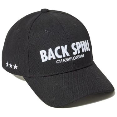 バックスピンゴルフ BACK SPIN! GOLF　メンズ 立体ロゴ刺繍 キャップ BSBD01W905 BK ブラック　2024年モデル ブラック（BK）