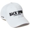バックスピンゴルフ BACK SPIN! GOLF　メンズ 立体ロゴ刺繍 キャップ BSBD01W905 WH ホワイト　2024年モデル ホワイト（WH）