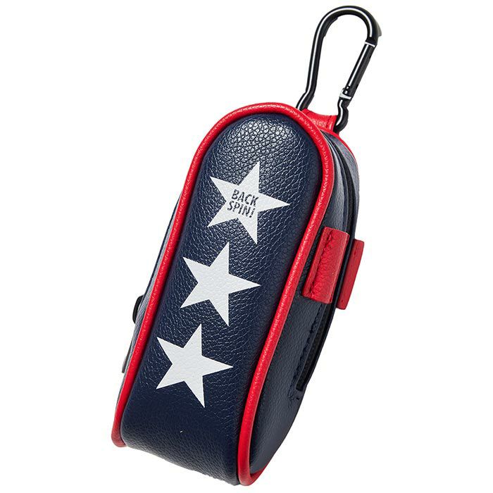 バックスピンゴルフ BACK SPIN! GOLF　スター ボールポーチ BSBD01B310 NV/WH ネイビー/ホワイト　2024年モデル ネイビー/ホワイト（NV/WH）