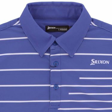 スリクソン SRIXON　メンズ 鹿の子 変形ボーダー柄プリント 半袖 ポロシャツ RGMVJA18　2023年モデル 詳細3