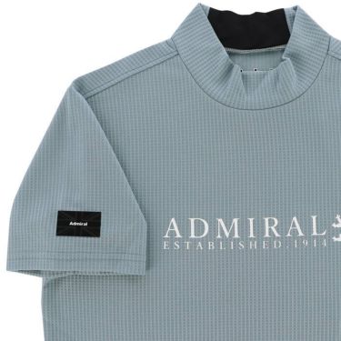 アドミラル Admiral　メンズ ロゴプリント メッシュ ストレッチ 半袖 モックネックシャツ ADMA419　2024年モデル 詳細3