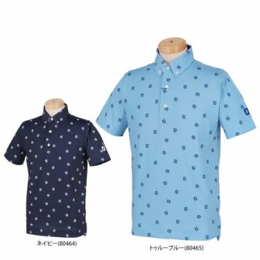 フットジョイ FootJoy　メンズ 飛び柄 4WAYストレッチ 半袖 ボタンダウン ポロシャツ FJ-S23-S06　2023年モデル 詳細1