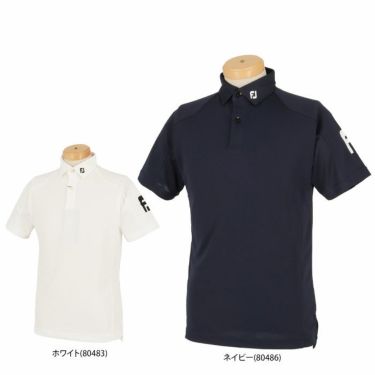 フットジョイ FootJoy　メンズ ロゴプリント メッシュ切替 半袖 ポロシャツ FJ-S23-S20　2023年モデル 詳細1