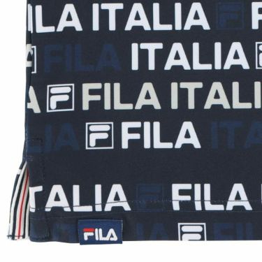 フィラ FILA　メンズ タイポグラフィプリント 総柄 UVカット 胸ポケット付き 半袖 モックネックシャツ 743-602 詳細5
