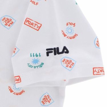 フィラ FILA　メンズ 接触冷感 鹿の子 モチーフプリント 飛び柄 半袖 ボタンダウン ポロシャツ 743-614 詳細4