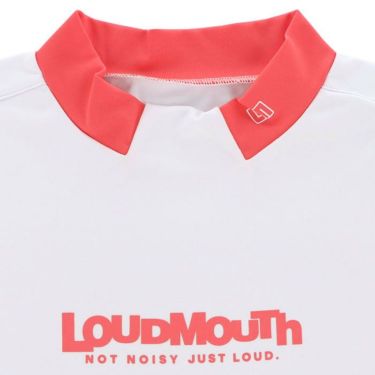 ラウドマウス LOUDMOUTH　レディース ロゴプリント 配色切替 ストレッチ 半袖 モックネックシャツ 763-659　2023年モデル 詳細3