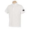 タイトリスト Titleist　メンズ バイアスジャカード 半袖 ボタンダウン ポロシャツ TLPMS103J　2024年モデル ホワイト（01）