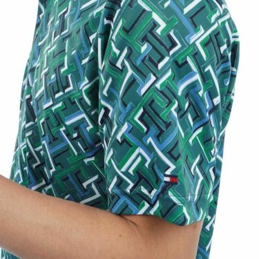 トミー ヒルフィガー ゴルフ　メンズ ロゴデザイン 総柄プリント 半袖 ポロシャツ THMA409　2024年モデル 詳細5