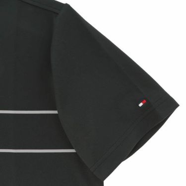 トミー ヒルフィガー ゴルフ　メンズ ロゴプリント ラインデザイン ストレッチ 半袖 モックネックシャツ THMA420　2024年モデル 詳細4