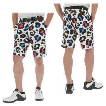 ラウドマウス LOUDMOUTH　メンズ 総柄 ツイル ストレッチ ショートパンツ 763-302　2023年モデル 詳細2