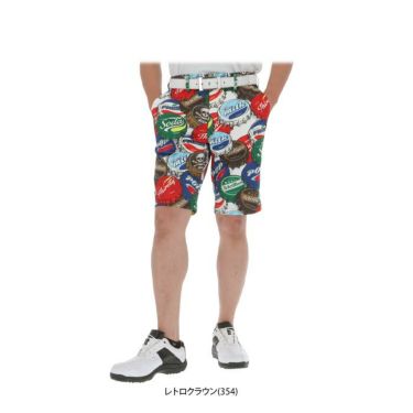 ラウドマウス LOUDMOUTH　メンズ 総柄 ツイル ストレッチ ショートパンツ 763-302-1　2023年モデル 詳細1