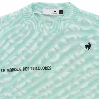 ルコック Le coq sportif　メンズ ロゴジャカード 総柄 ストレッチ 半袖 モックネックシャツ QGMXJA03　2024年モデル 詳細3