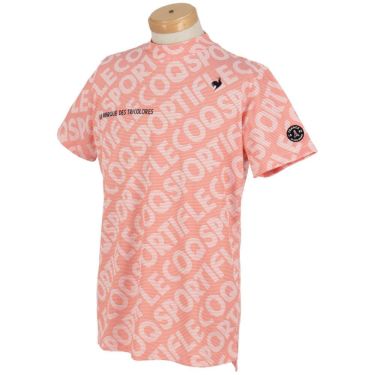ルコック Le coq sportif　メンズ ロゴジャカード 総柄 ストレッチ 半袖 モックネックシャツ QGMXJA03　2024年モデル 詳細6