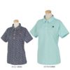ルコック Le coq sportif　レディース マーガレット柄 ストレッチ 半袖 ポロシャツ QGWXJA12　2024年モデル