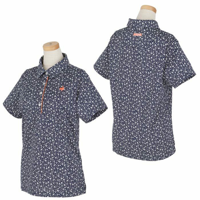 ルコック Le coq sportif　レディース マーガレット柄 ストレッチ 半袖 ポロシャツ QGWXJA12　2024年モデル 詳細2