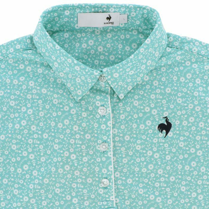 ルコック Le coq sportif　レディース マーガレット柄 ストレッチ 半袖 ポロシャツ QGWXJA12　2024年モデル 詳細3