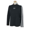 ルコック Le coq sportif　レディース アシンメトリー サイドライン ストレッチ 長袖 ハイネックシャツ QGWXJB00　2024年モデル ネイビー（NV00）