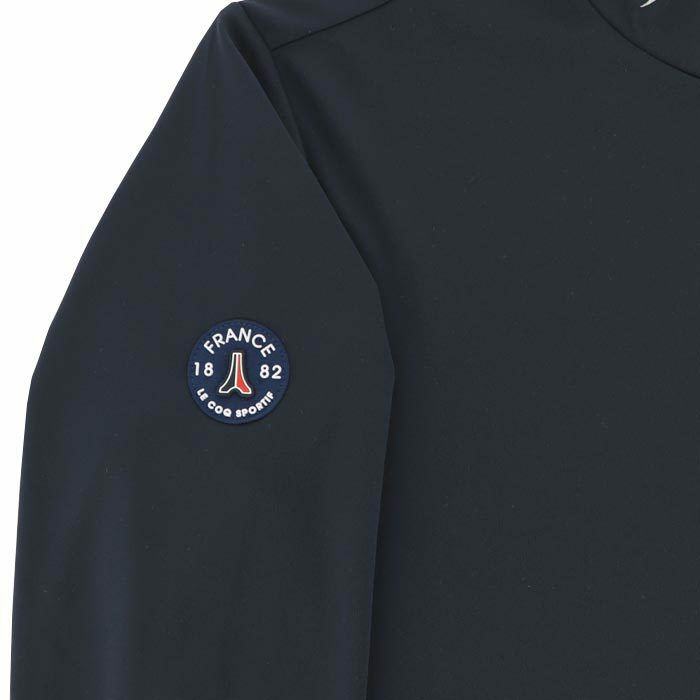 ルコック Le coq sportif　レディース アシンメトリー サイドライン ストレッチ 長袖 ハイネックシャツ QGWXJB00　2024年モデル 詳細4