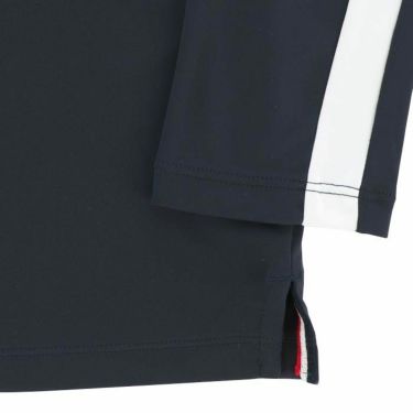 ルコック Le coq sportif　レディース アシンメトリー サイドライン ストレッチ 長袖 ハイネックシャツ QGWXJB00　2024年モデル 詳細5