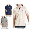 マンシングウェア Munsingwear　メンズ ロゴデザイン 総柄 モノグラムプリント 半袖 ポロシャツ MGMXJA20　2024年モデル