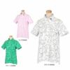 マンシングウェア Munsingwear　レディース ロゴ刺繍 ペンギンモチーフ 総柄プリント ストレッチ 半袖 ハイネックシャツ MEWXJA02　2024年モデル
