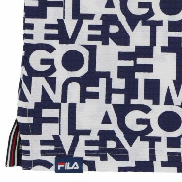 フィラ FILA　メンズ サッカー生地 ストレッチ タイポグラフィ柄 半袖 ポロシャツ 744-610-2　2024年モデル 詳細5