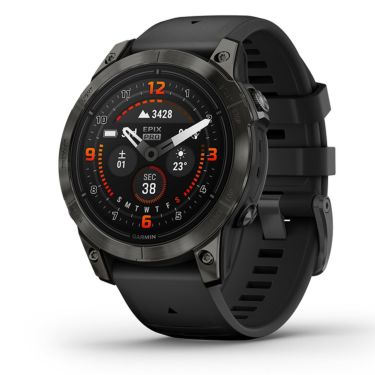 Garmin ガーミン　fenix 7 Pro フェニックス 7 プロ　サファイア デュアルパワー　47mm シリコンバンド　010-02777-52 Ti Carbon Gray DLC / Black　ソーラー充電 2023年モデル Black