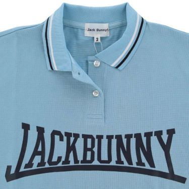 ジャックバニー Jack Bunny!!　レディース ロゴプリント 半袖 メロウ裾 ポロシャツ 263-4160428　2024年モデル 詳細3