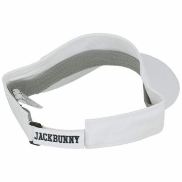 ジャックバニー Jack Bunny!!　ロゴ刺繍　ツイル サンバイザー 262-4187302 030 ホワイト　2024年モデル 詳細1