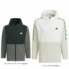 アディダス adidas　メンズ ロゴライン カラーブロック 生地切替 ストレッチ 長袖 フルジップ フーディー IKK83　2024年モデル