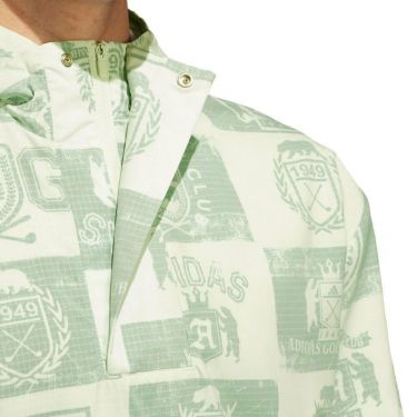 アディダス adidas　メンズ GO-TO 総柄 グラフィックプリント 長袖 フード付き ハーフジップ プルオーバー ジャケット KOW07　2024年モデル 詳細3