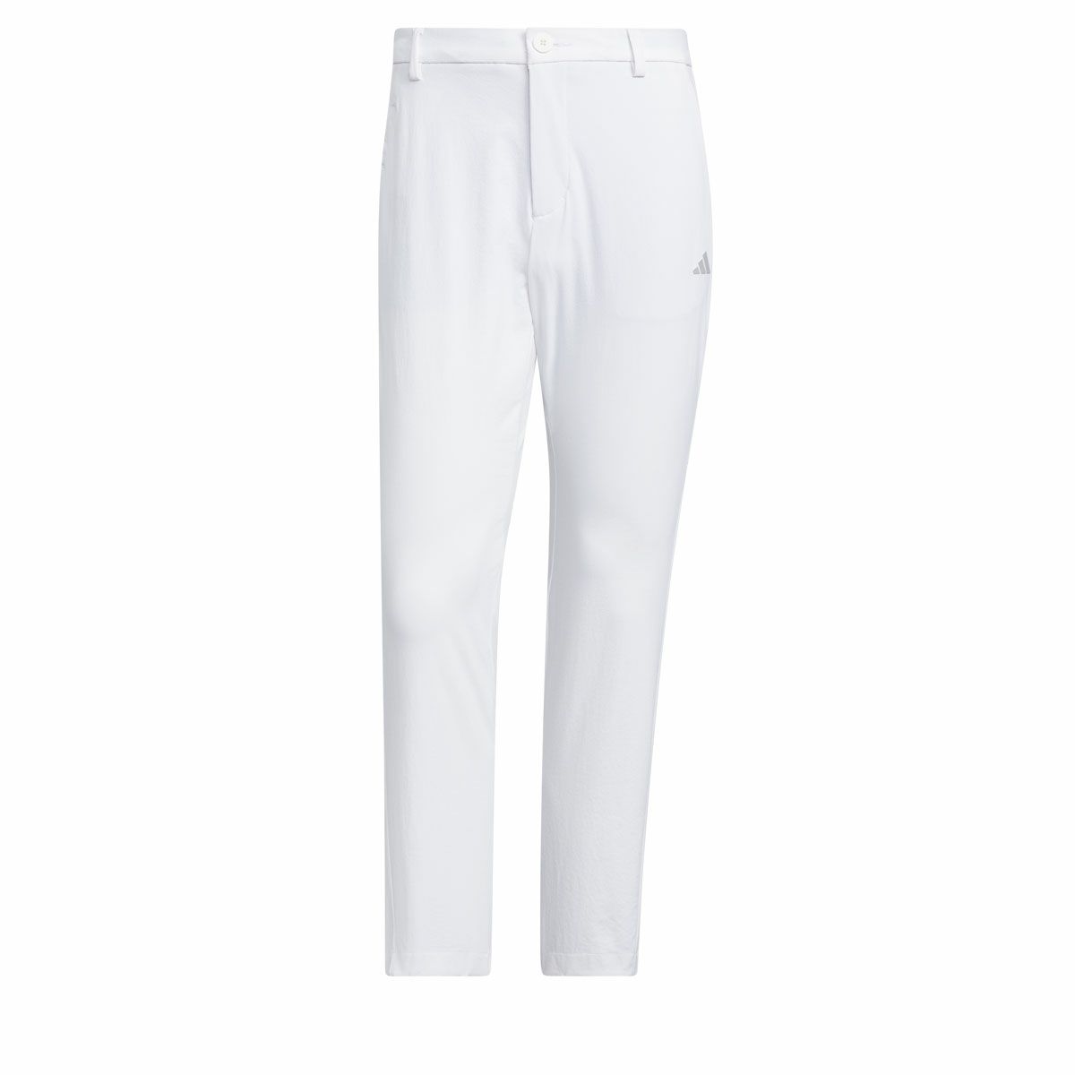 アディダス adidas　メンズ 撥水 スリーストライプス 4WAYストレッチ テーパード アンクルパンツ IKK84　2024年モデル ホワイト（IN9010）