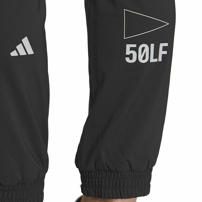 アディダス adidas　メンズ ロゴデザインプリント ストレッチ テーパード 9分丈 ジョガーパンツ IKK85　2024年モデル 詳細5