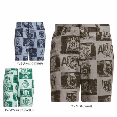 アディダス adidas　メンズ GO-TO 総柄 グラフィックプリント ストレッチ ショートパンツ KOW39　2024年モデル 詳細1