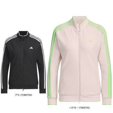 アディダス adidas　レディース スリーストライプス メッシュ切替 長袖 フルジップ トラック ジャケット IKK51　2024年モデル 詳細1