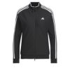 アディダス adidas　レディース スリーストライプス メッシュ切替 長袖 フルジップ トラック ジャケット IKK51　2024年モデル ブラック（IK9794）