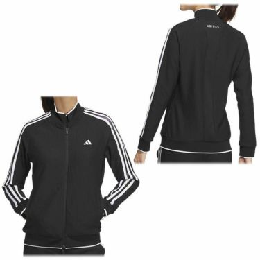 アディダス adidas　レディース スリーストライプス メッシュ切替 長袖 フルジップ トラック ジャケット IKK51　2024年モデル 詳細2