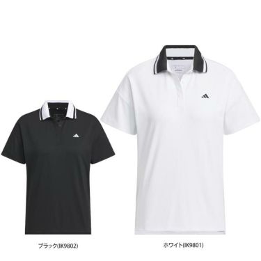 アディダス adidas　レディース ミニピケ素材 半袖 フライフロント ポロシャツ IKK54　2024年モデル 詳細1