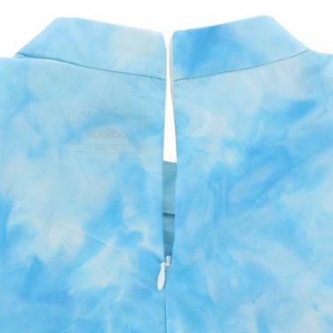 アディダス adidas　レディース ダイタイプリント ゴルフモチーフ刺繍 半袖 背面ファスナー モックネックシャツ IKK57　2024年モデル 詳細4