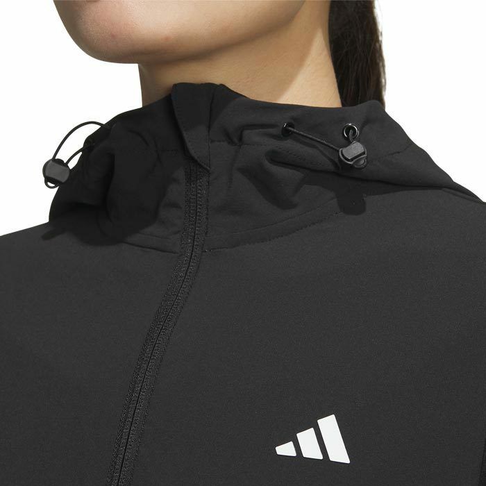アディダス adidas　レディース UVケア 生地切替 ストレッチ 長袖 フルジップ フーディー IKK63　2024年モデル 詳細3