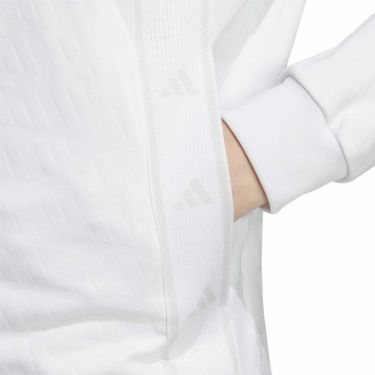アディダス adidas　レディース UVケア 生地切替 ストレッチ 長袖 フルジップ フーディー IKK63　2024年モデル 詳細5