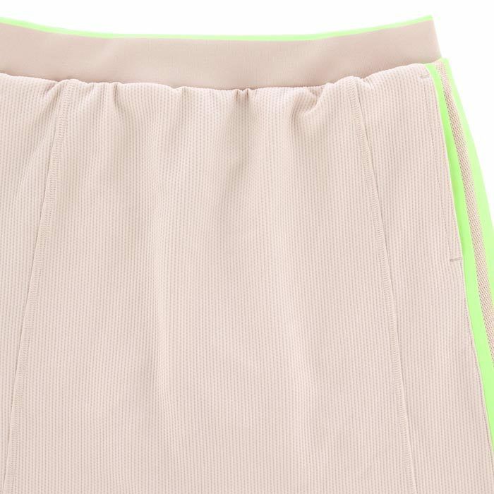 アディダス adidas　レディース スリーストライプス メッシュ切替 ストレッチ インナーパンツ一体型 スカート IKK46　2024年モデル 詳細3